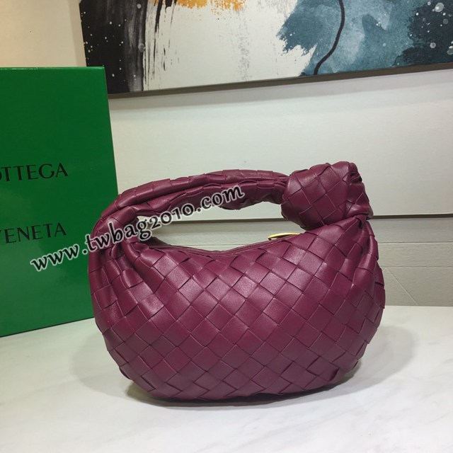 Bottega veneta高端女包 98070小號 寶緹嘉最新編織打結圓形hobo包 BV經典款羊皮手工編織女包  gxz1290